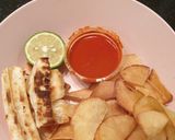 A picture of step 5 of CoastalDishes#themechallenge.