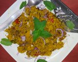 A picture of step 4 of SoyaChunks fry.