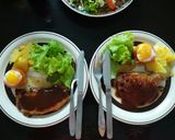 รูปขั้นตอนการทำที่ 2 ของ สเต็กหมูนุ่ม + มะเขือเทศไข่ ไมโครเวฟ