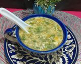 A picture of step 5 of Egg Drop Lemon Coriander Soup.