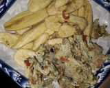 A picture of step 4 of Fried Plantain with Egg Omelet.