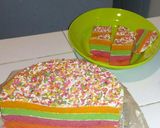 Foto langkah ke 1 dari resep Cake rainbow kukus.