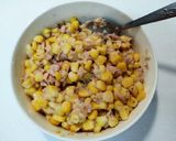 A picture of step 3 of Corn and Tuna Salad Cheese Bread.