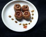 A picture of step 3 of Potato stuffed soyaflour flower.