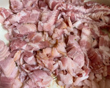 Foto del paso 1 de la receta: Fettuccini con tocino en crema de chipotle