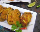 A picture of step 3 of Monsoon Bites - Beguni (Batter Fried Eggplants - Bengali Style).