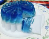 Foto langkah ke 2 dari resep Blue Ocean Jelly Puding.