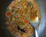 A picture of step 2 of Punjabi choly with mint chattny curd.