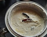 A picture of step 2 of Masala Dosa batata bhaji chutney.