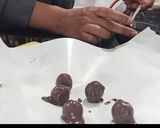 A picture of step 2 of Milkmaid chocolate shorts.