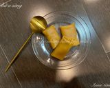 Hình bước làm 4 của món Bánh crepe nhân chuối phô mai - ăn dặm