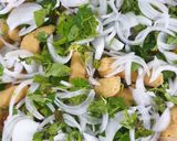 A picture of step 3 of Chana chaat.
