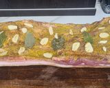 Фото кроку 1 до Рулет из свиного сала с мясной прослойкой.