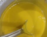 A picture of step 5 of Custard Mango caramel pudding.