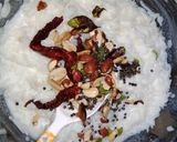 A picture of step 2 of Curd rice.