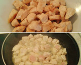 Foto del paso 2 de la receta: Cazuela de patatas con pollo, bacon y bechamel