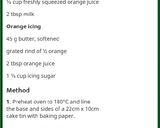A picture of step 1 of Orange cake with Orange icing.