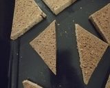 A picture of step 1 of Vegan poached pear rocket and red onion 'pizza'.