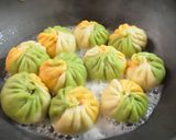 三色蔬菜豬肉生煎包的食譜步驟13照片