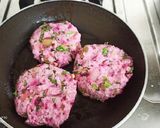 A picture of step 2 of Cottage cheese beetroot tikki.