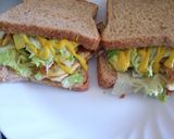 A picture of step 4 of Egg Deluxe Sandwich Version with leftovers.