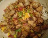 A picture of step 6 of Chicken breast stew served with rice.