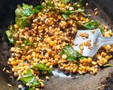 A picture of step 1 of Sambhar Masala.