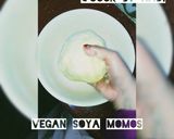 A picture of step 1 of Vegan cheesy momo.