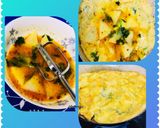 A picture of step 1 of Potato egg breakfast meal.