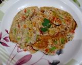 A picture of step 6 of Memon's Fusion Omelette.