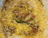 A picture of step 9 of Achari Chicken Biryani.