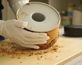 A picture of step 17 of Cocoa Marble Chiffon Cake.