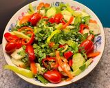 Φωτογραφία βήματος 1 της συνταγής Σαλάτα 🥗 με μαρούλι, γλιστρίδα, πιπεριές, ντοματίνια κ.α