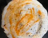 A picture of step 2 of Dosa noodle wrap.