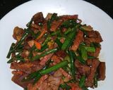 Foto langkah ke 5 dari resep Oseng Cabe Ijo Terong Kacang Panjang Tempe.
