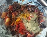 A picture of step 1 of Chicken with fenugreek leaves.