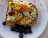 A picture of step 3 of Wasabi Cream Cheese Eggs White and Runny Yolk Sandwich.