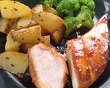 Foto langkah ke 9 dari resep Ayam Panggang Teflon + Potato Wedges (Menu Diet).