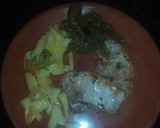 Foto del paso 3 de la receta: Chuletas de lomo con pimientos y patatas fritas al horno