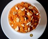 A picture of step 4 of Traditional Moong Daal Halwa.