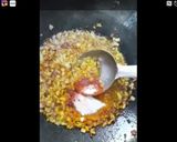 A picture of step 5 of Sarson ka Saag with Makki di Roti.