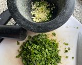 A picture of step 1 of Mint Sauce.