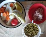 1365. Darált húsleves borsó és barna csiperke gombával 😋 recept lépés 1 foto