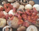 A picture of step 3 of My Garlic Mushrooms & Chorizo cooked in Garlic Butter.