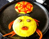 A picture of step 4 of Halloween Spooky Spider-Web Dhokla.