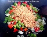A picture of step 4 of Capsicum Fry.