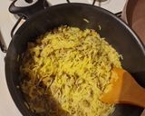 عکس مرحله 4 از دستور پلو مخلوط قارچ و گوشت 🍄🍚