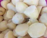 A picture of step 1 of Packed Potatoes with Coconut n Tamarind sauces#Theme Challenge.