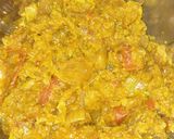 A picture of step 3 of Soya keema.