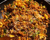 A picture of step 6 of Kimchi Fried Rice.
